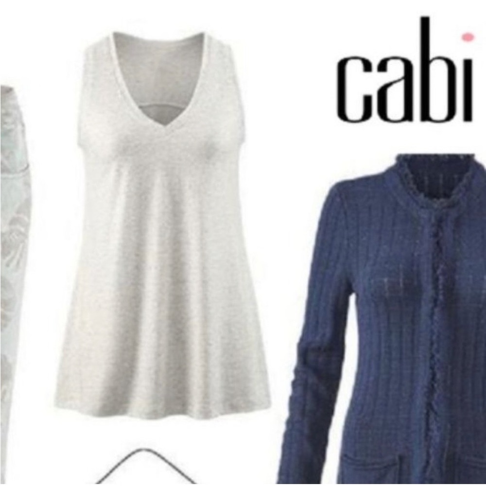CABI Oatmeal fleck top XS